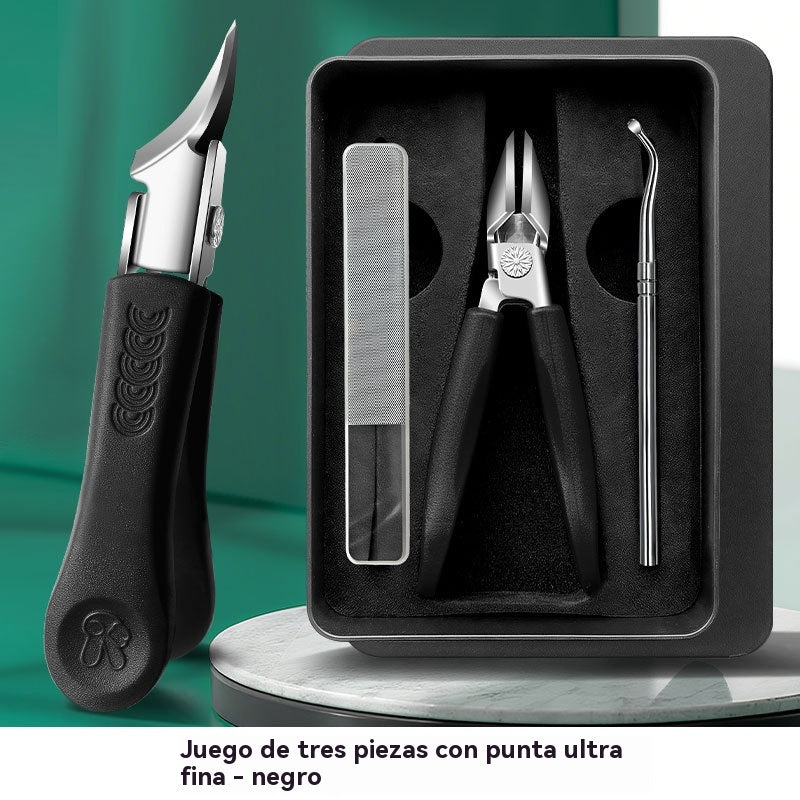 🔥【50%OFF】🔥 Cortaúñas antisalpicaduras con borde inclinado de 25° (juego de 3 piezas)