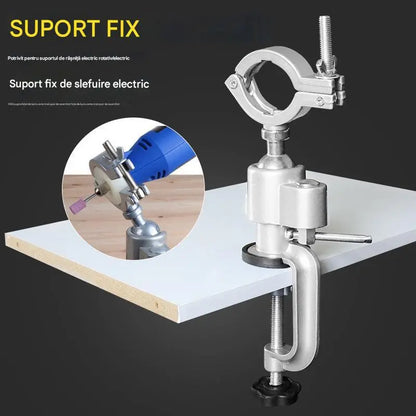 👍【Rotación ajustable de 360°】🧰Soporte universal para fijar el taladro/amoladora angular en la mesa