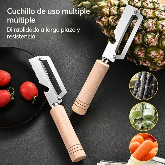 ✅Compra 1 y llévate 1 gratis (2 artículos) 🧅🔪 Pelador de cocina multifuncional: ¡Pela, corta verduras, abre botellas! 🔥