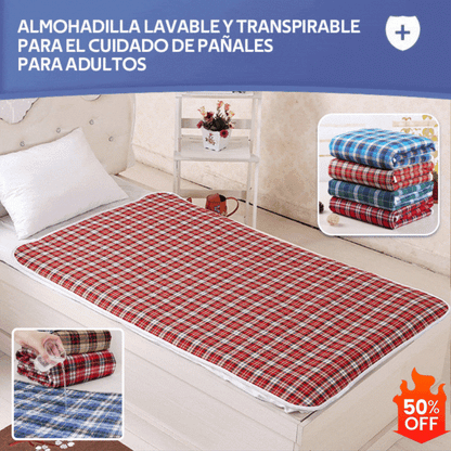Almohadilla lavable y transpirable para el cuidado de pañales para adultos