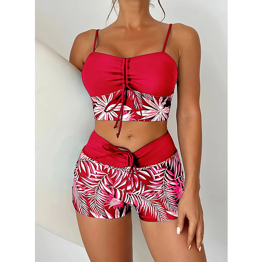 🏖️👙【S-2XL】Elegante traje de baño estampado de tallas grandes【40-110 kg】