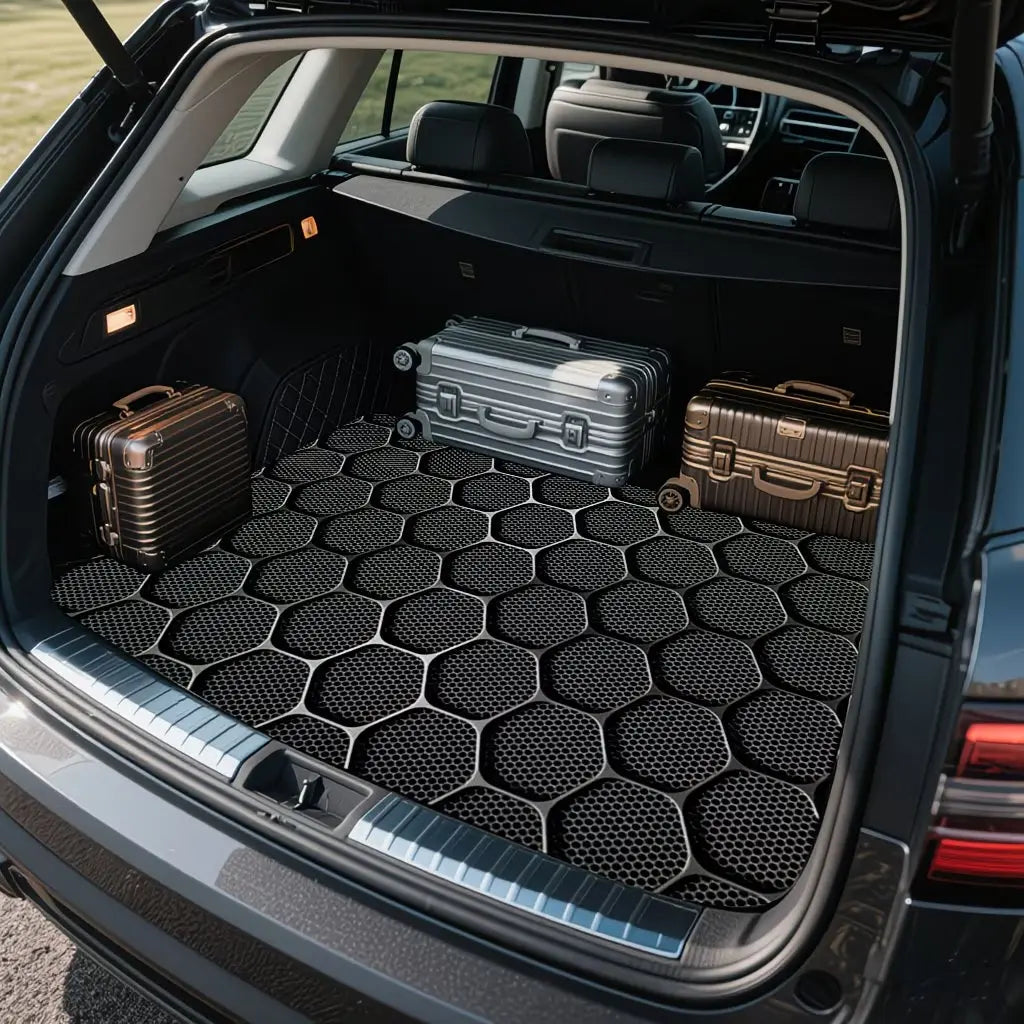 【75*100cm】Alfombrilla universal para maletero con base antideslizante – Superficie de terciopelo, resistente al desgaste