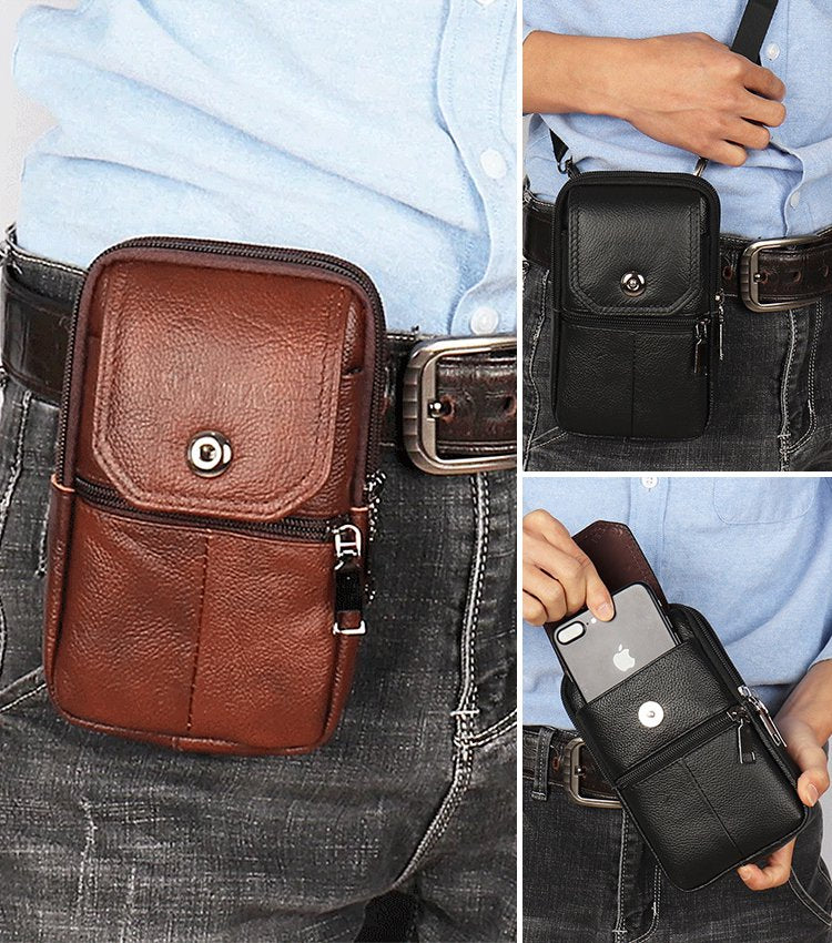 🔥 Bolso portátil para teléfono con diseño híbrido (crossbody y bandolera) para hombre