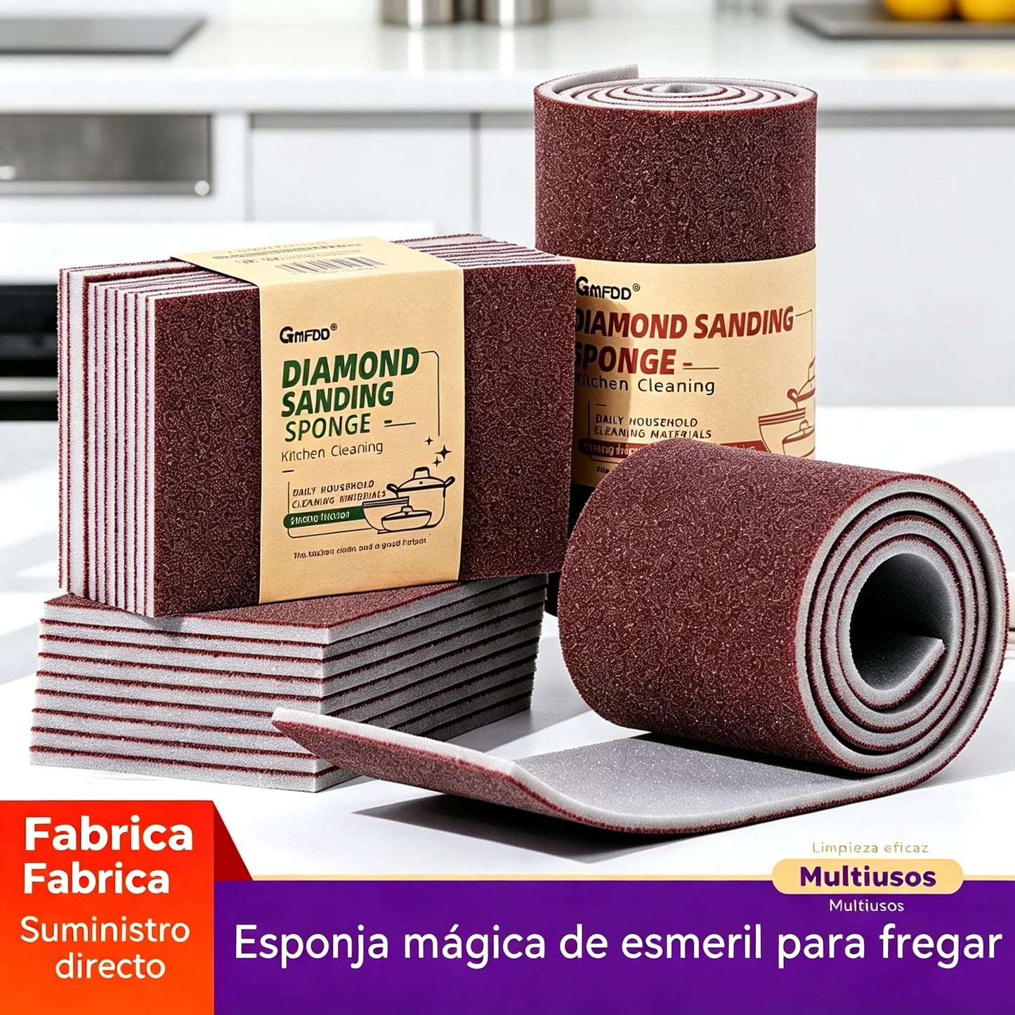 🫧【Paquete de 20】Esponja de esmeril de doble cara, potente y multifuncional para la limpieza