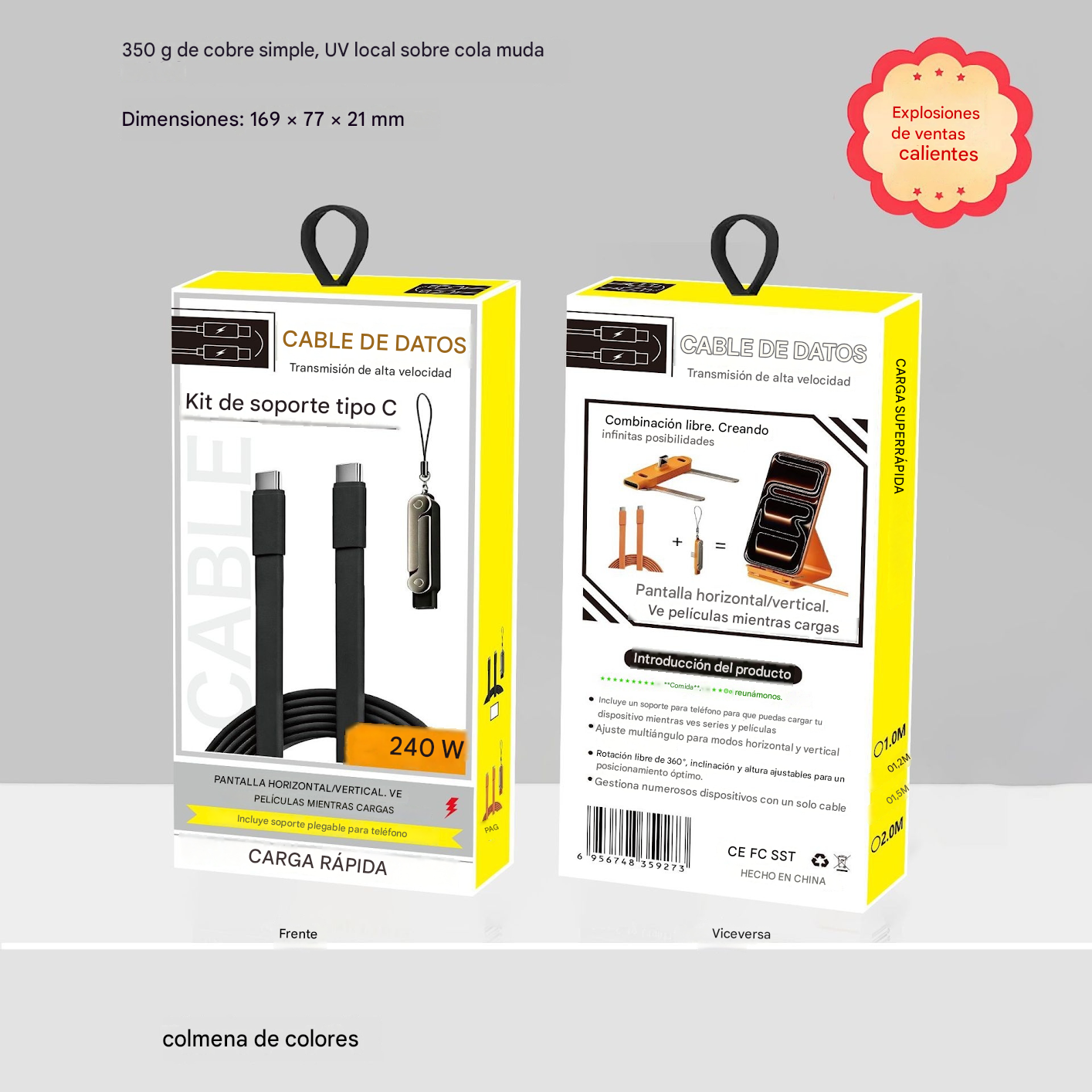 [Compra 1 y llévate 1 gratis]🔥 Dos artículos por 27 euros ⚡ Adaptador de soporte de carga plegable, que también se puede usar como soporte para teléfono