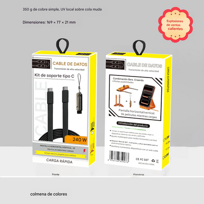 [Compra 1 y llévate 1 gratis]🔥 Dos artículos por 27 euros ⚡ Adaptador de soporte de carga plegable, que también se puede usar como soporte para teléfono