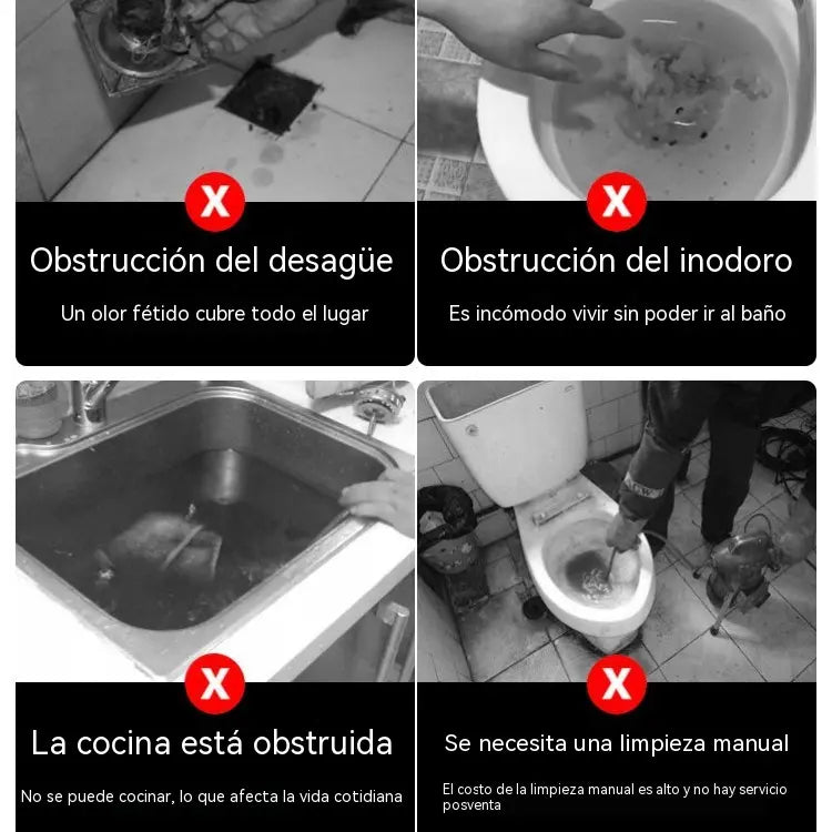 💪🚰✨Limpiador de desagües doméstico, potente disolución, actúa al instante.