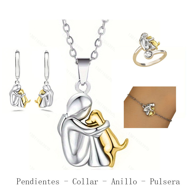 😻🐶 Un elegante conjunto de joyas, imprescindible para los amantes de los perros.