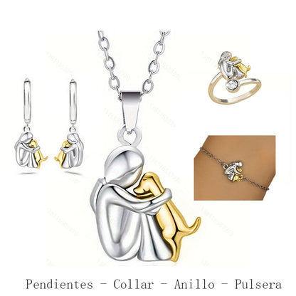 😻🐶 Un elegante conjunto de joyas, imprescindible para los amantes de los perros.