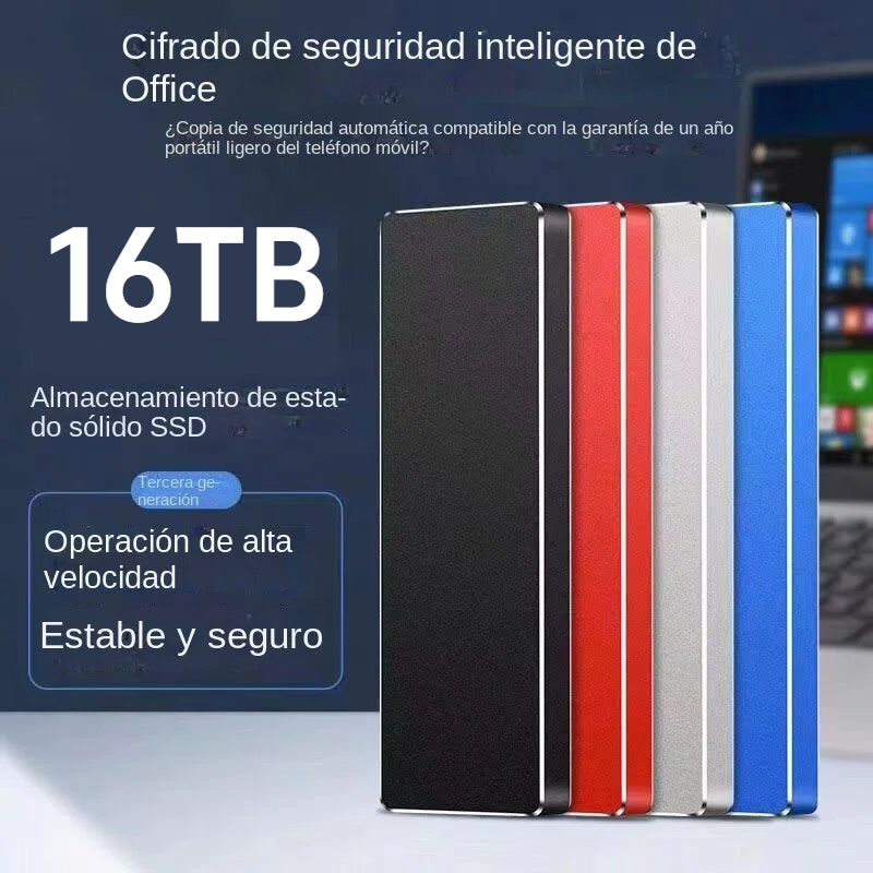 🎉【🔥Más de 9999+ vendidos】【16TB】Disco duro portátil de transferencia ultrarrápida de 150 M/S