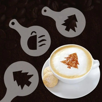 【2 juegos de 32 moldes para arte latte de café】Con un precio de 23 euros☕🎨Moldes para arte latte de café elegantes