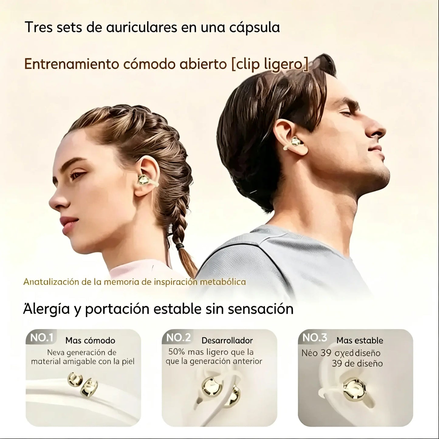 Auriculares inalámbricos GT699S 6 en 1 con múltiples estilos y estuche de emergencia ✨