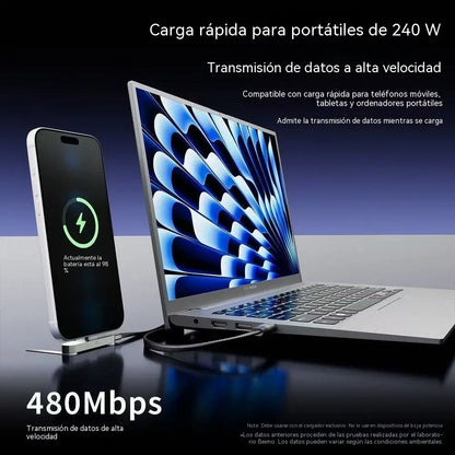 🔥30%OFF🔥⚡Cable de carga rápida 2 en 1 con soporte ajustable para teléfono🔋