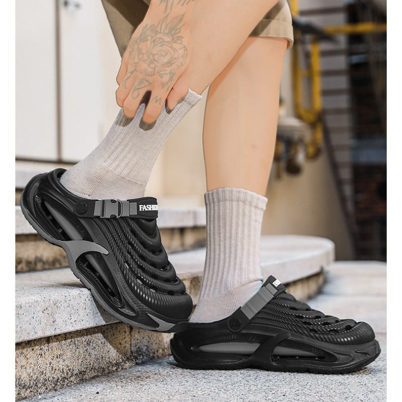 👟50% DE DESCUENTO🌬️Sandalias 2 en 1 para hombre de uso universal: suela gruesa de EVA, antideslizante y extremadamente ligera y transpirable🏃‍♂️