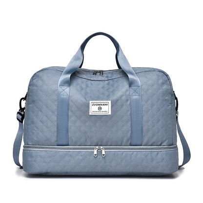 🔥Elegante bolsa de viaje de gran capacidad con diseño de separación para uso húmedo y seco, adecuada para yoga y fitness.