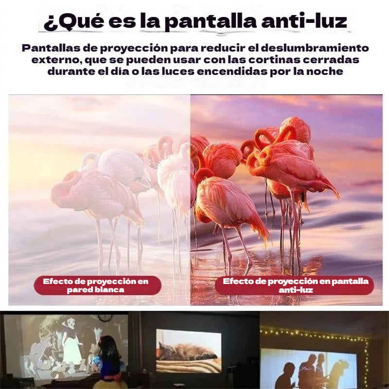 📢📺 Pantalla de proyección blanca mate de alta definición, que crea una experiencia de cine en casa inmersiva 🎬🌟