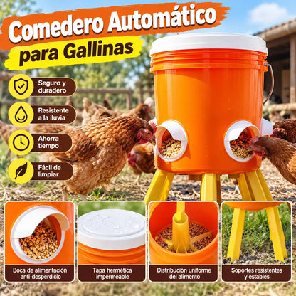 🔥【Paquete de 5 + Sierra de corona】🐔 Comedero automático: una solución práctica para criar pollos, patos y gansos.
