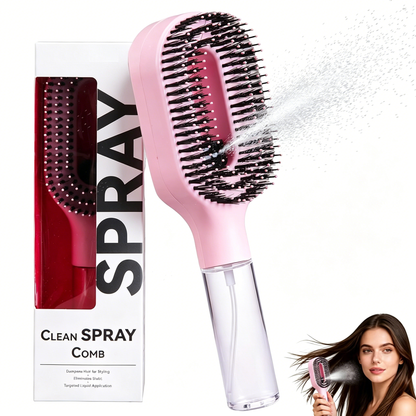 30%OFF🔥Un peine con función de pulverización de un solo botón para evitar eficazmente que el cabello se enrede.