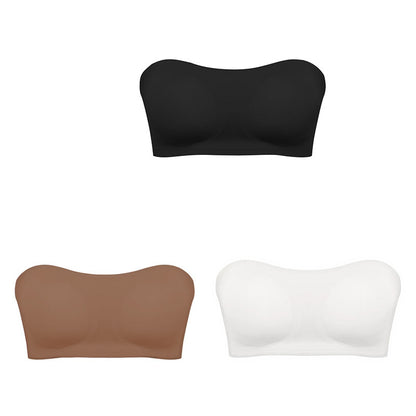 🌸🎁Conjunto de 3 sujetadores sin tirantes con efecto push-up e invisibles en tirante.