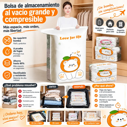 ✨🗃️ 5 artículos por 30 euros 💨 Bolsa de almacenamiento al vacío grande y compresible: no requiere bomba, es a prueba de fugas e ideal para ahorrar espacio en maletas y en casa ✈️
