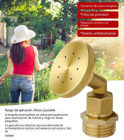 🚿【compre uno y llévese otro gratis】 Boquilla de pulverización para jardín ajustable de 8 orificios, totalmente de cobre. Boquilla de pulverización agrícola para invernaderos, frutas y verduras.