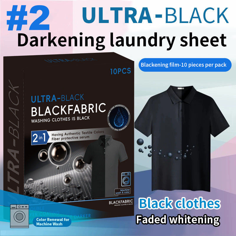 【Compra 1 y llévate 1 gratis】【2 caja/20 comprimidos】 Hojas para teñir ropa: restauran el color de prendas y pantalones negros o blancos desgastados o amarillentos.