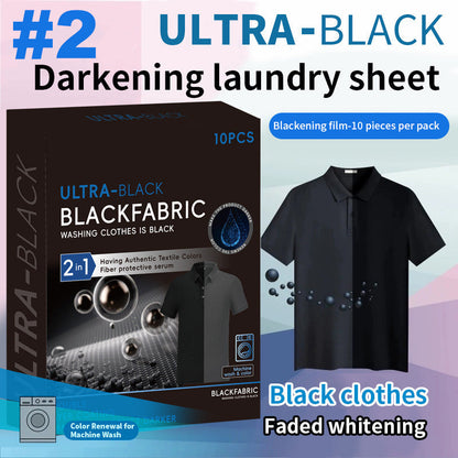【Compra 1 y llévate 1 gratis】【2 caja/20 comprimidos】 Hojas para teñir ropa: restauran el color de prendas y pantalones negros o blancos desgastados o amarillentos.