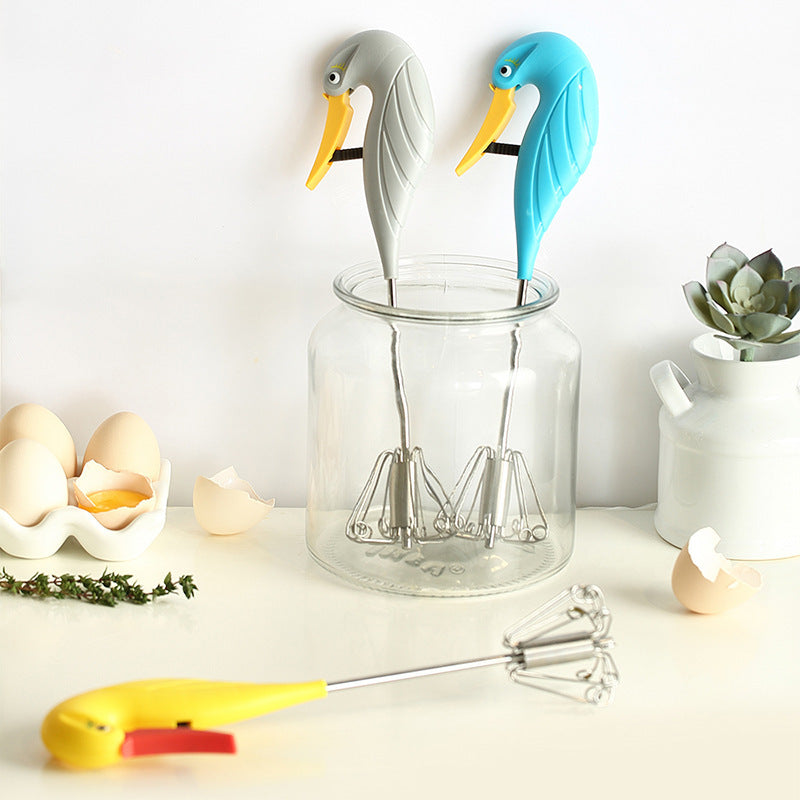 【Compra 1 y llévate 1 gratis】【2 piezas】Batidor de huevos semiautomático de acero inoxidable