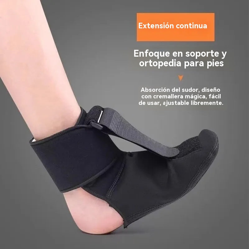【2 unidades】Ortesis para pie caído y fascitis plantar – Soporte de tobillo ajustable, corrección de varo/valgo, banda de estiramiento y suela antideslizante.
