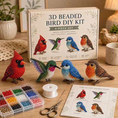 🏆Oferta por tiempo limitado🧵✨ Kit de manualidades que incluye pequeños animales 3D y cuentas