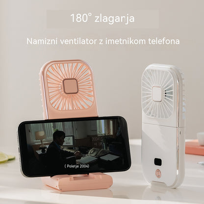 🔥Zložljiv prenosni ventilator 4 v 1 s hitrim polnjenjem prek USB-ja (ventilator/stojalo za telefon/prenosna baterija/hlajenje)