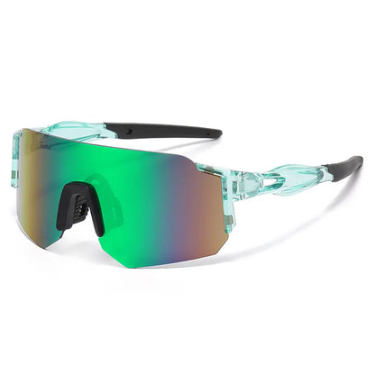 Gafas deportivas de montura grande con protección UV.