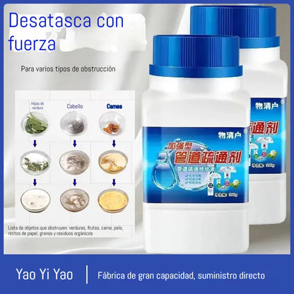 💪🚰✨Limpiador de desagües doméstico, potente disolución, actúa al instante.