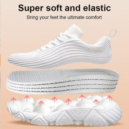 💕【4 Pares】 Plantillas deportivas de látex súper suaves, que absorben el sudor y los golpes.