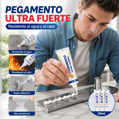 【4 pieza】Práctico adhesivo multiusos sin clavos: resistente al agua sin taladrar, se puede utilizar en metal, plástico, azulejos, cerámica, vidrio y madera.