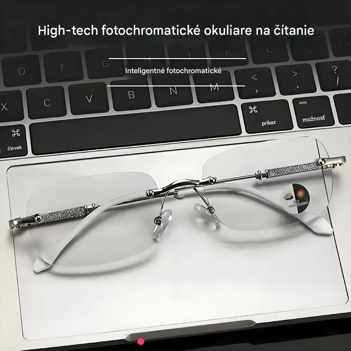 👓 Ta pametna bralna očala s funkcijo povečave so posebej zasnovana za ljudi srednjih in starejših let; odlikujejo jih večžariščna (multifokalna) tehnologija, prilagajanje svetlobi, fotokromatske leče in zaščita pred modro svetlobo.