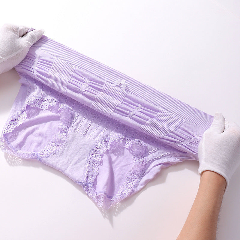 💝🔥【7 piezas】(60-100 kg) Braguitas antibacterianas de cintura alta y control de abdomen de talla grande