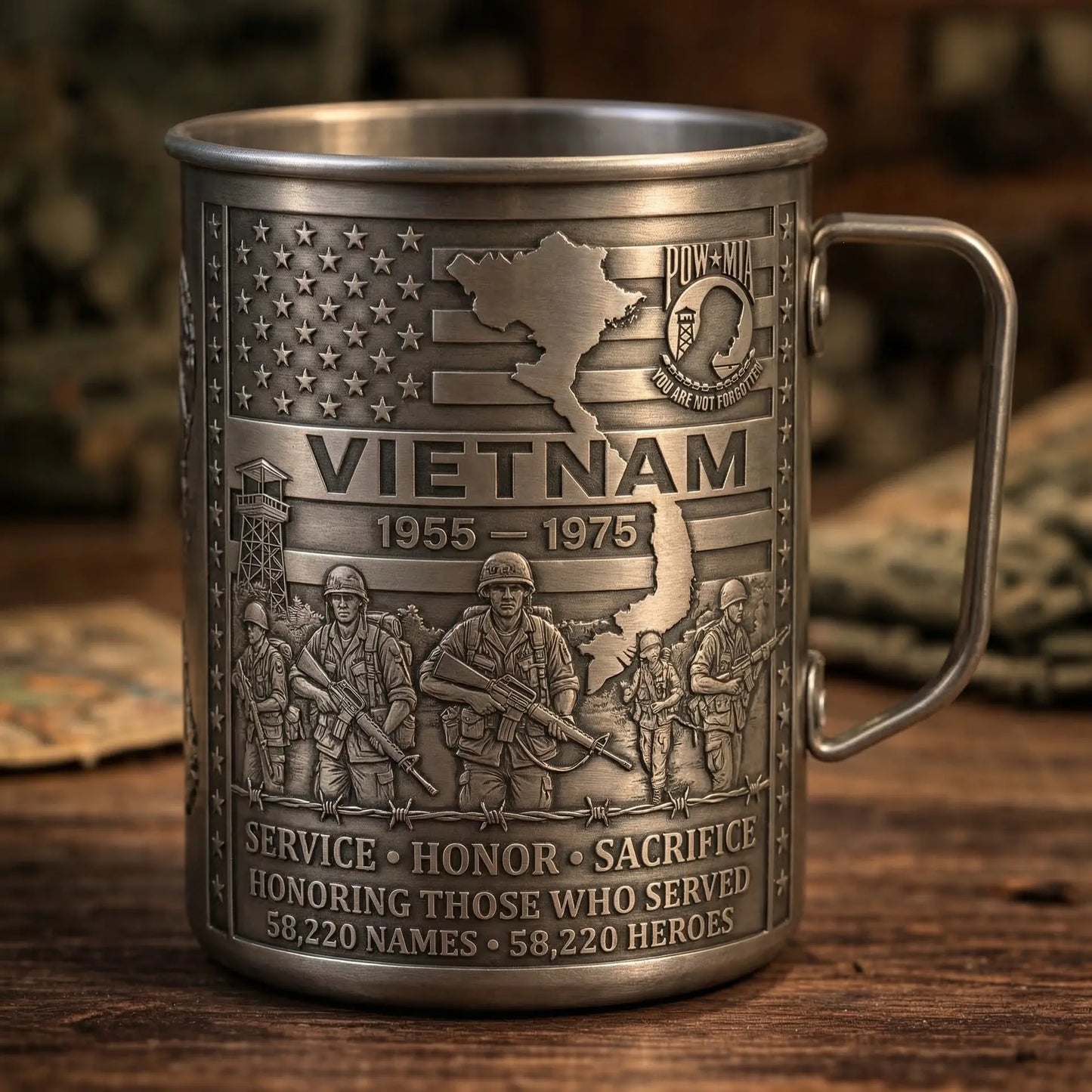 🎖️☕Taza/vaso de café conmemorativo para veteranos！