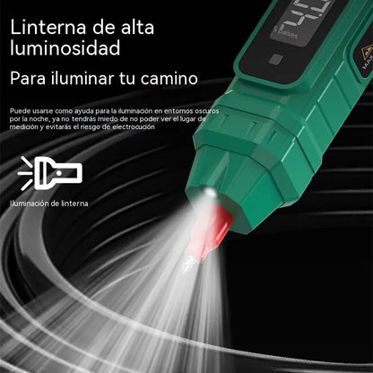 Multímetro digital inteligente multifuncional de alta precisión y lápiz de prueba (2 en 1)