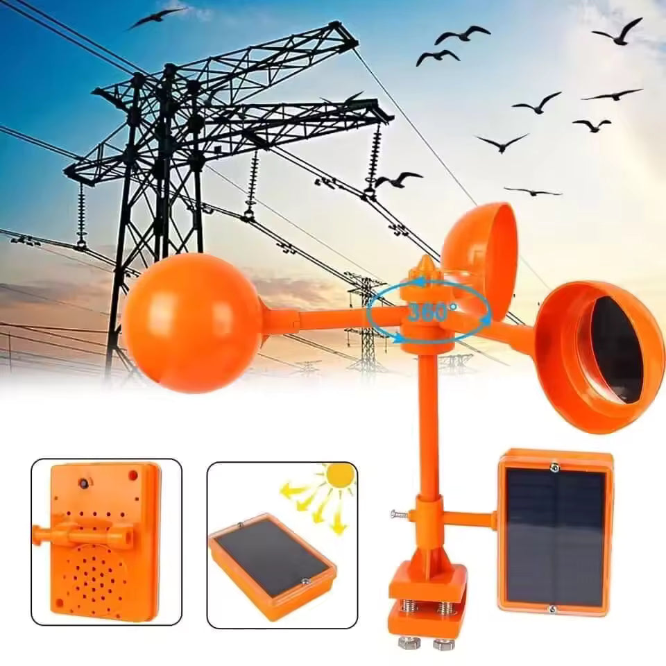 👍Ahuyentador solar de pájaros,Este dispositivo disuasorio giratorio con energía solar repele a las aves y a los animales salvajes, protegiendo así jardines y huertos.