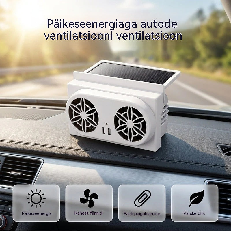 50% SOODUSTUST 🌀 Päikeseenergial töötav autoventilaator