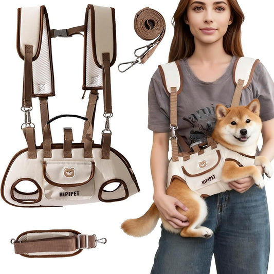 🐾【S-XL】Mochila transportadora para perros con correa para el hombro y el brazo