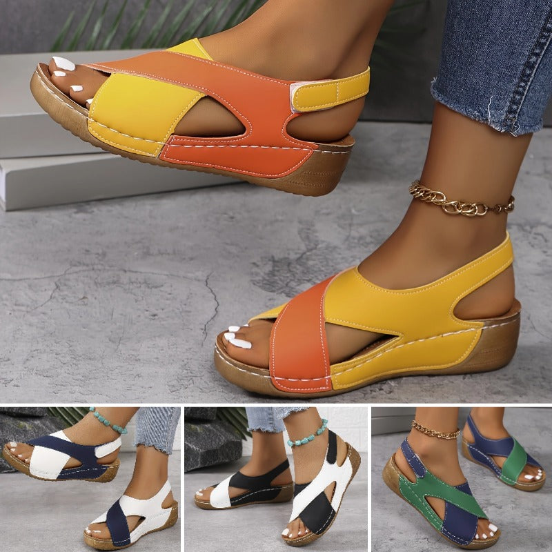 【30%OFF】【36-43】🔥Sandalias ortopédicas de tacón inclinado ultra cómodas