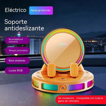 📱 Soporte para coche RGB con sujeción automática y carga inalámbrica de 15 W