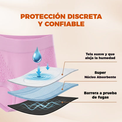 🔥🩲【50%OFF】Último día - 50% de descuento - Braguitas antibacterianas de cintura alta para control de abdomen
