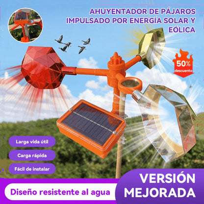 🔥Repelente de pájaros por voz impulsado por viento solar, imprescindible para granjas o huertos