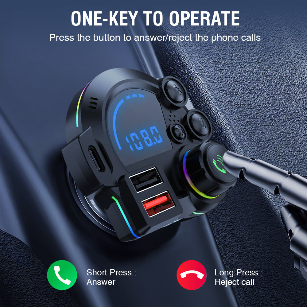 ⏳【Oferta por tiempo limitado】🔥Transmisor FM Bluetooth para coche de doble puerto para todos