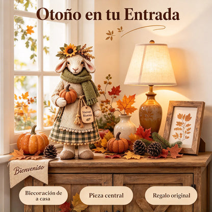 🎄❤️Una figura decorativa de oveja estilo «granja acogedora»: bonita, práctica y portátil; aporta un toque de calidez al ambiente.