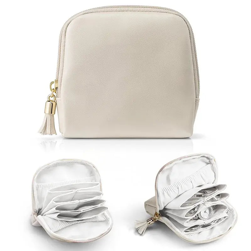 👝✨ Mini neceser multifuncional para mujer, ideal para guardar cosméticos, pintalabios, joyas y monedas.