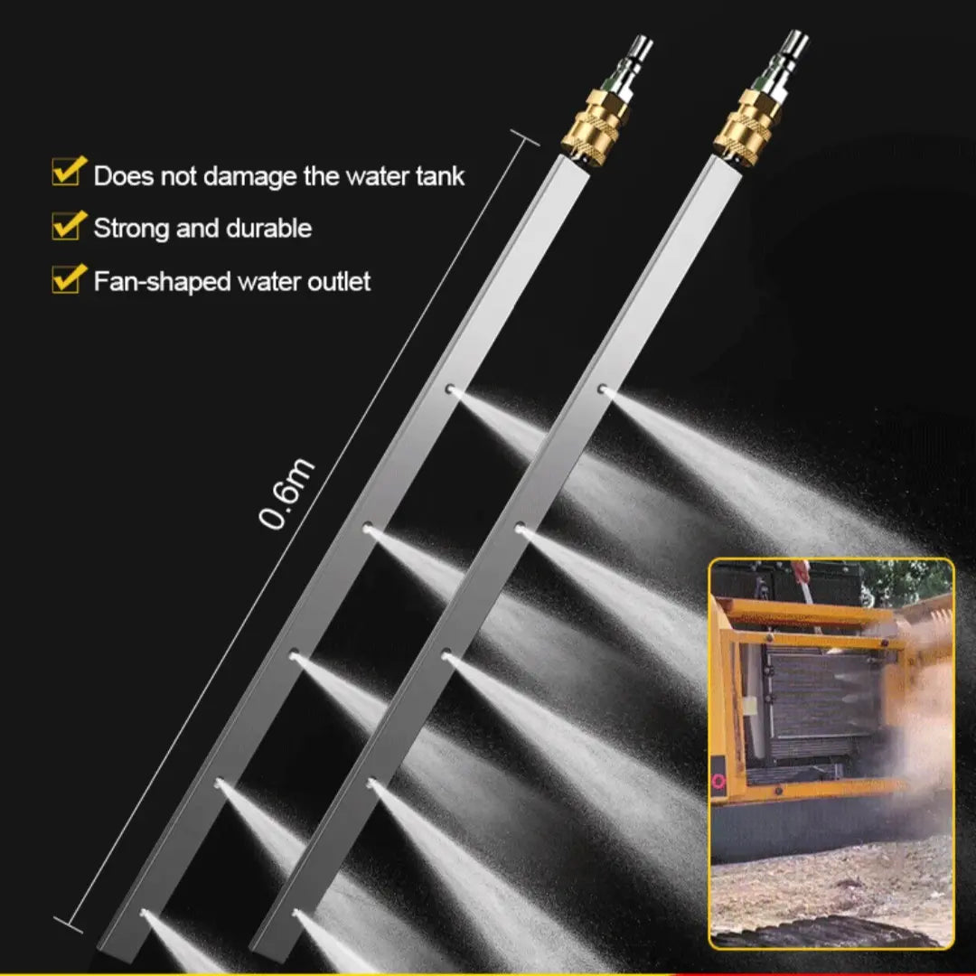 Spray limpiador de radiadores de coche, herramienta de limpieza de doble uso con agua y aire | Limpieza profunda sin desmontaje | Conector de manguera universal